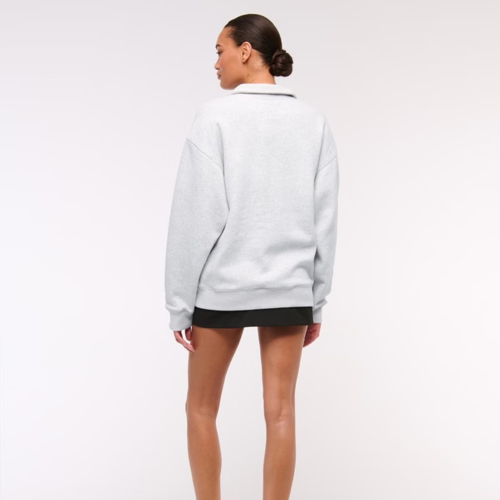 Abercrombie Quarter-Zip Sweatshirt Pullover - Picture 4 of 7